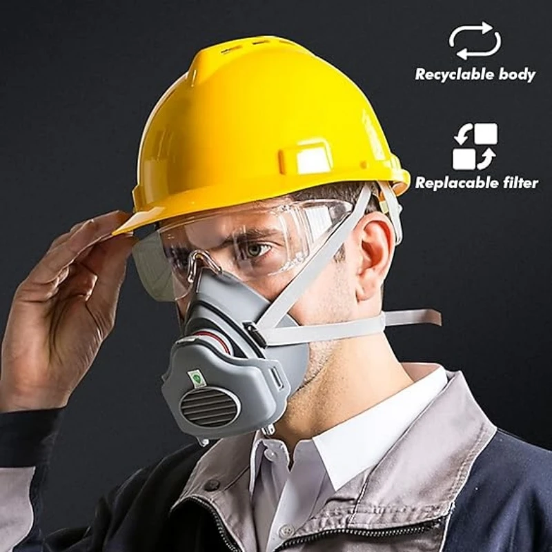 Dust Mask Construction - Máscara contra poeira, proteção com máscara,