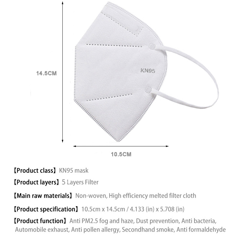 10-100PCS mascarillas FFP2 Más - Disposable Surgical Mask avaliação e preço