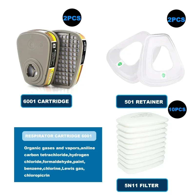 6001 6006 cartucho respirador  - Dust Mask Construction avaliação e preço