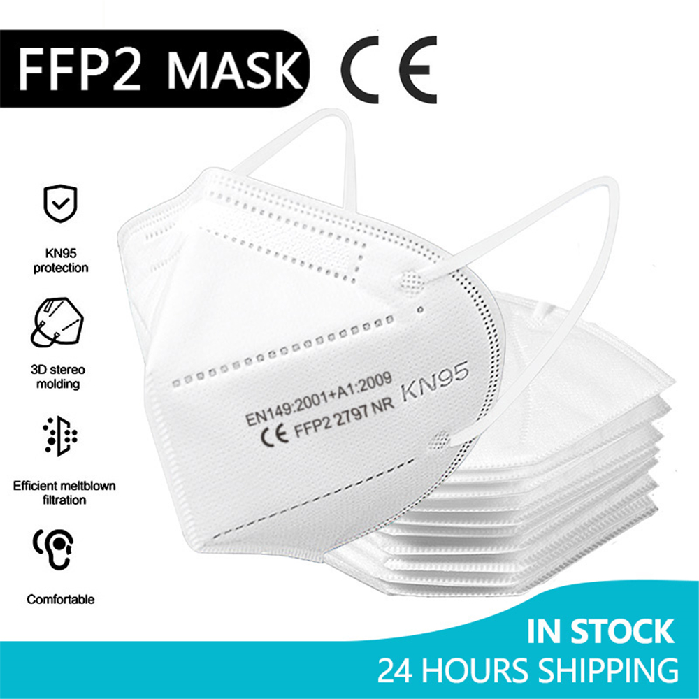 10-100 peças ffp2mask CE Masca - Disposable Surgical Mask avaliação e preço