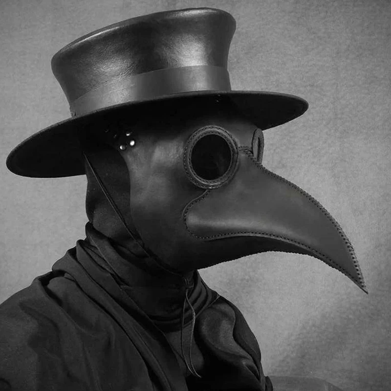 Black Rubber Plague Doctor Mas - Disposable Surgical Mask avaliação e preço